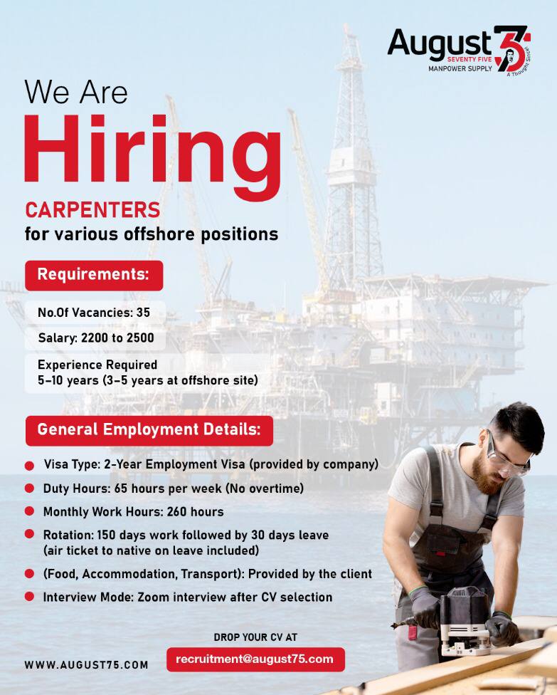 Offshore Carpenter Job UAE